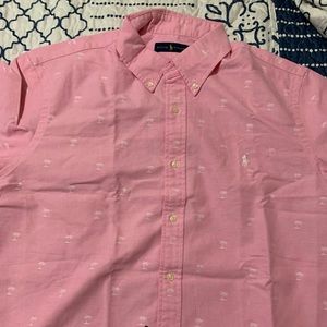 NWT, Polo Ralph Lauren, pink shirt sleeve shirt,XL